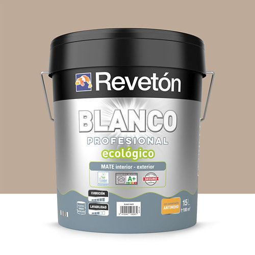 Pintura interior mate reveton pro 15l 1505-y60r neutro arena muy luminoso de la marca REVETÓN en acabado de color Marrón fabricado en Varios, ver descripción