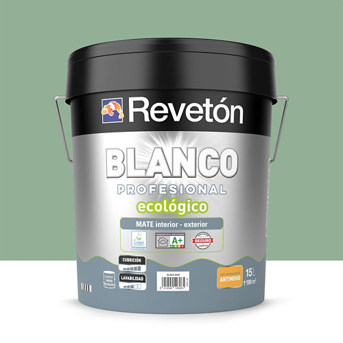 Pintura interior mate reveton pro 15l 1515-y20r amarillo palma luminoso de la marca REVETÓN en acabado de color Verde fabricado en Varios, ver descripción