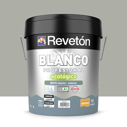 Pintura interior mate reveton pro 15l 8500-n negro muy oscuro