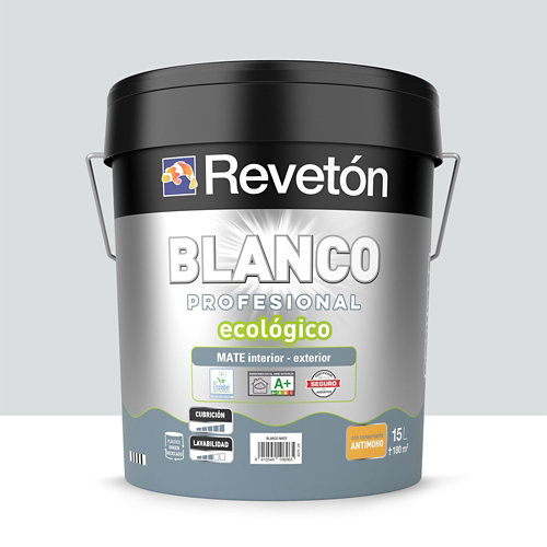 Pintura decorativa con efectos liso osaka 2.5 l blanco de la marca REVETÓN en acabado de color Gris / plata fabricado en Varios, ver descripción