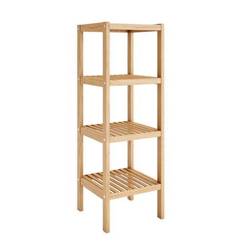 Estantería de bambú 4 baldas apilable tg de la marca Blanca / Sin definir en acabado de color Marrón fabricado en Bambú