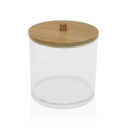 Organizador maquillaje incoloro / transparente 9.5x11x9 cm de la marca Blanca / Sin definir en acabado de color Incoloro / transparente fabricado en Bambú