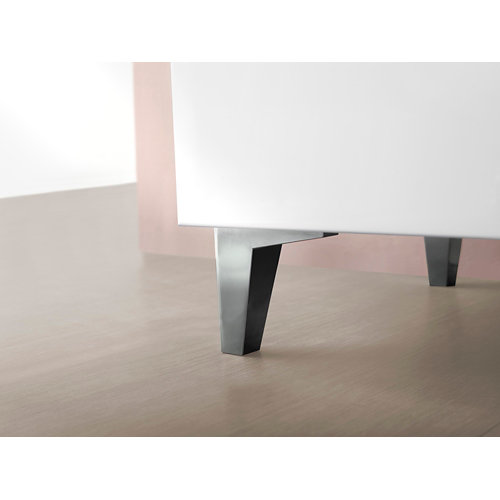 Mueble de baño con lavabo suki gris 60x45 cm de la marca Blanca / Sin definir en acabado de color Gris / plata fabricado en Aglomerado