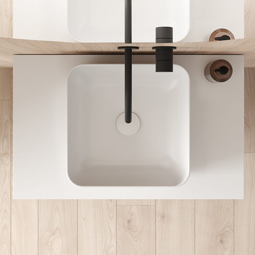 Mueble de baño con lavabo niwa blanco 60x45 cm de la marca Blanca / Sin definir en acabado de color Blanco fabricado en Aglomerado
