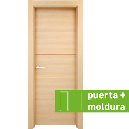 Conjunto de puerta berna roble miel 72,5 cm derecha + kit de tapetas