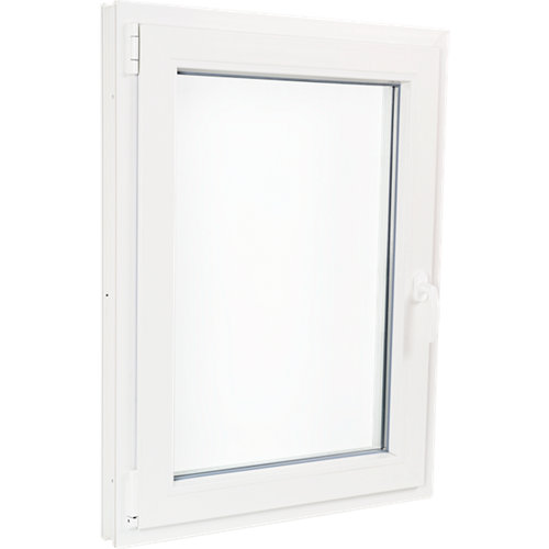 Ventana pvc blanca oscilobatiente izquierda 75x100 cm