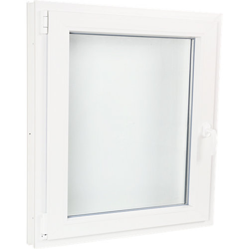 Ventana pvc blanca oscilobatiente izquierda 80x80 cm