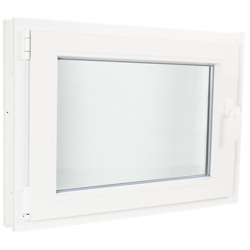 Ventana pvc blanca oscilobatiente izquierda 100x60 cm