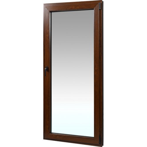 Balconera pvc nogal abatible 90x200 cm