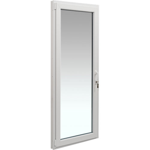 Conjunto de puerta lucerna con cristal 62,5 izquierda + tapeta 23 Balconera pvc artens blanca oscilobatiente izquierda 85x210 cm cerradura