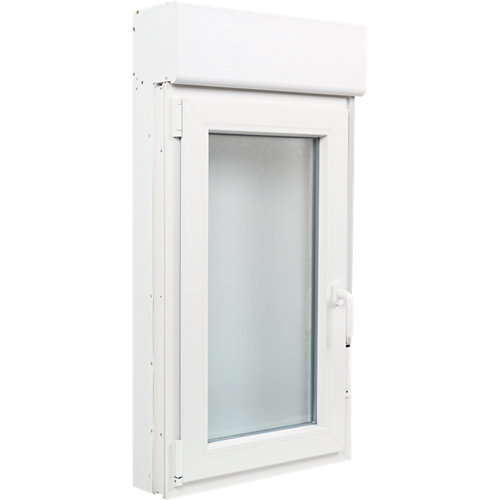 Ventana pvc artens blanca oscilobatiente persiana izquierda 60x119 cm