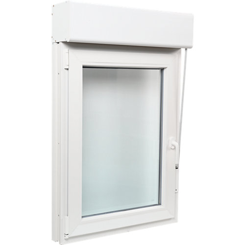 Ventana pvc artens blanca oscilobatiente persiana izquierda 75x119 cm