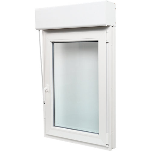 Escalera de caracol cubeline cuadrada uso interior diametro 118cm cromo/natural 23 Ventana pvc artens blanca oscilobatiente persiana derecha 75x129 cm