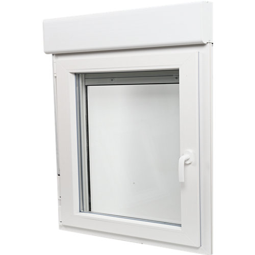 Ventana pvc artens blanca oscilobatiente persiana derecha 75x139 cm guía