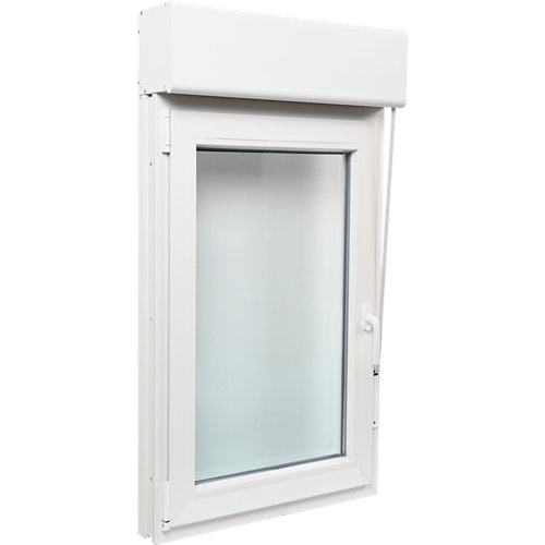 Ventana pvc artens blanca oscilobatiente persiana izquierda 75x139 cm