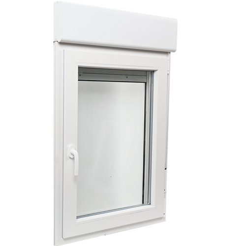 Ventana pvc artens blanca oscilobatiente persiana izquierda 75x119 cm guía