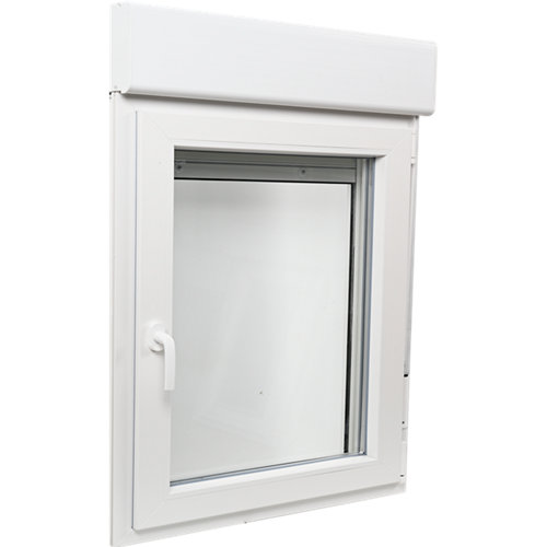 Ventana pvc artens blanca oscilobatiente persiana izquierda 75x129 cm guía