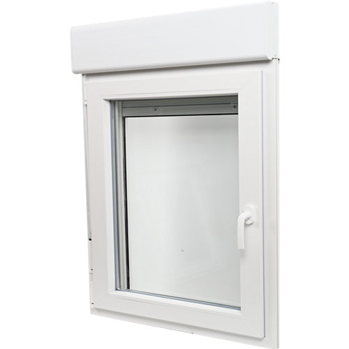 Ventana pvc artens blanca oscilobatiente persiana derecha 75x129 cm guía