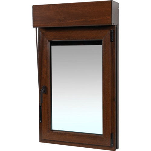 Puerta doble acristalada lucerna premium blanca i 7x105 cm 24 Ventana pvc artens nogal oscilobatiente persiana derecha 75x129 cm