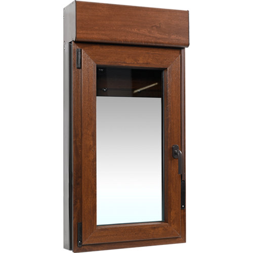 Ventana pvc blanca oscilobatiente persiana izquierda 75x135 cm 27 Ventana pvc artens nogal oscilobatiente persiana izquierda 60x119 cm guía cm