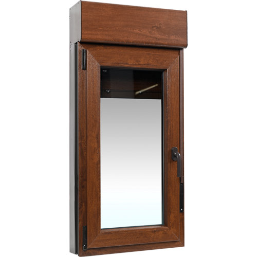 Puerta corredera cristal bonn uñero y condena 72,5x203 cm 26 Ventana pvc artens nogal oscilobatiente persiana izquierda 75x129 cm guía