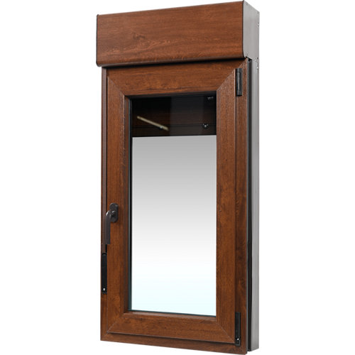 puerta turquía blanco de apertura derecha de 82.5 cm 28 Ventana pvc artens nogal oscilobatiente persiana derecha 75x129 cm guía