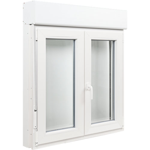 Ventana pvc artens blanca oscilobatiente persiana 100x119 cm guía