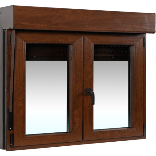 Ventana pvc artens roble oscilobatiente derecha 75x100 cm 25 Ventana pvc artens nogal oscilobatiente persiana 140x119 cm