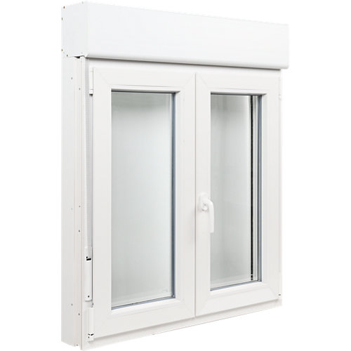 Ventana pvc artens blanca oscilobatiente persiana 100x129 cm guía