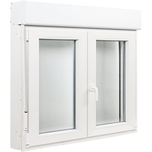 Puerta interior abatible ciega derecha de 62,5 cm 25 Ventana pvc artens blanca oscilobatiente persiana 140x129 cm guía