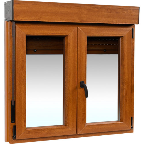 Ventana pvc blanca oscilobatiente derecha 75x100 cm 23 Ventana pvc roble oscilobatiente persiana 120x115