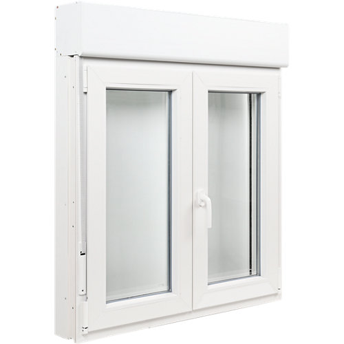 Ventana pvc artens blanca oscilobatiente persiana 120x139 cm guía