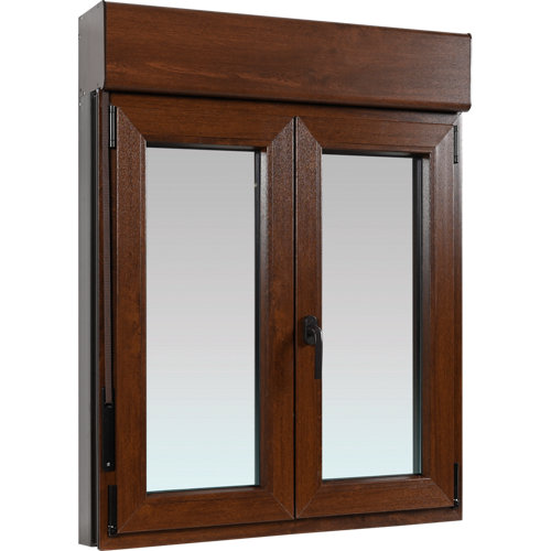 Rodapié mdf artens 8 cm natural mod040 24 Ventana pvc artens nogal oscilobatiente persiana 100x129 cm guía