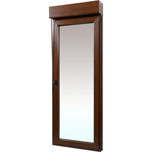 Puerta doble con cristal oslo roble miel 130x125 d (82+42)cm 24 Balconera pvc artens nogal oscilobatiente apertura derecha 85x229 cm