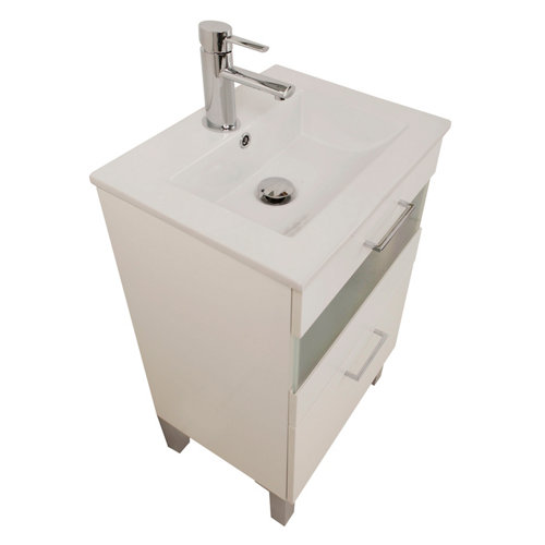Mueble de baño con lavabo fox blanco 50 x 39 cm