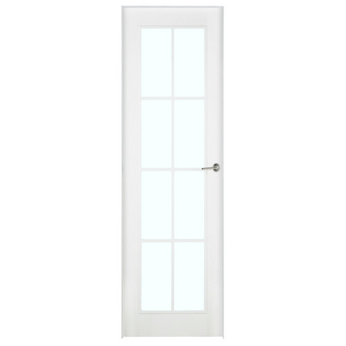 Conjunto puerta con cristal marsella blanca de 62,5 izquierda + kit de tapetas de la marca Blanca / Sin definir en acabado de color Blanco fabricado en MDF