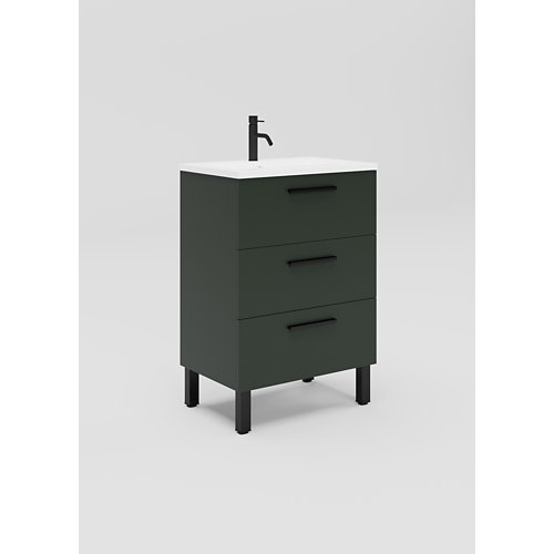 Mueble de baño con lavabo madrid verde 60x40 cm de la marca Blanca / Sin definir en acabado de color Verde fabricado en Varios, ver descripción