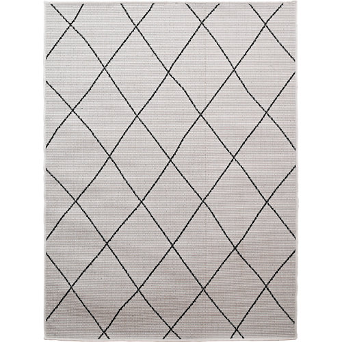 Alfombra de interior y exterior beige polipropileno bereber 120 x 170cm