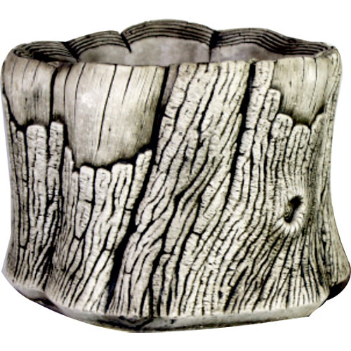 Figura decorativa tronco hueco de 36 cm ceniza