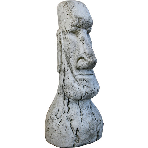 Figura decorativa cabeza de pascua de 120 cm ceniza
