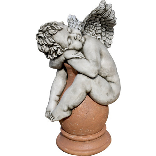 Figura decorativa pareja de leones de 85 cm ceniza