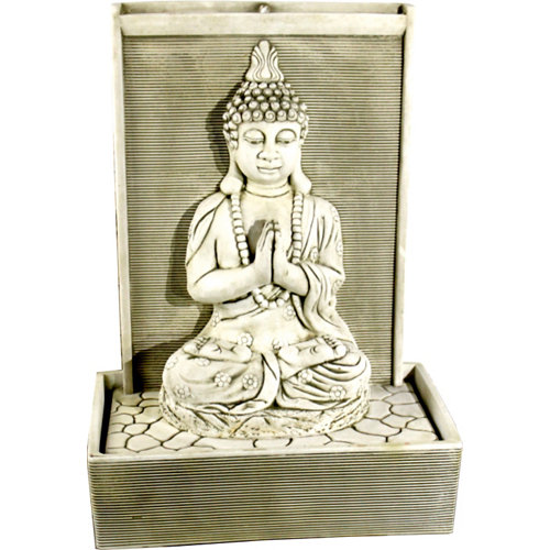 Fuente zen en ceniza de la marca DEGARDEN en acabado de color Gris / plata fabricado en Piedra reconstituida
