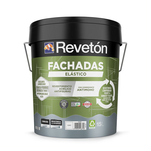 Revestimiento elastómero antifisuras reveton 15l blanco