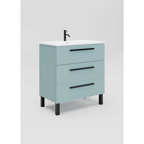 Mueble de baño con lavabo madrid azul atolón 70x45 cm de la marca FARO en acabado de color Azul fabricado en Varios, ver descripción