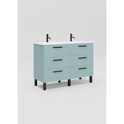 Mueble de baño con lavabo madrid azul 120x45 cm de la marca FARO en acabado de color Azul fabricado en Varios, ver descripción