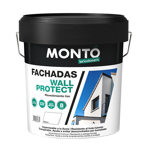 Imprimación superficies dificil adherencia luxens de 2 5l 21 Pintura para fachadas acrílica wall protect montó 4l blanco