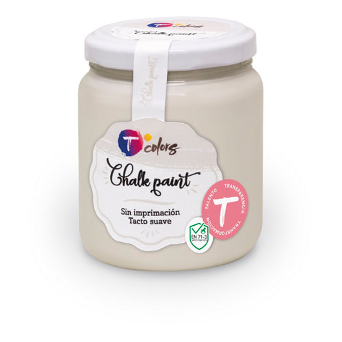 Pintura efecto tiza tcolors 175ml blanco roto
