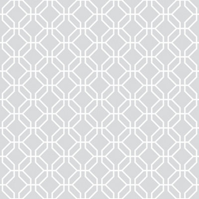 Papel pintado espumante geométrico Octógono gris