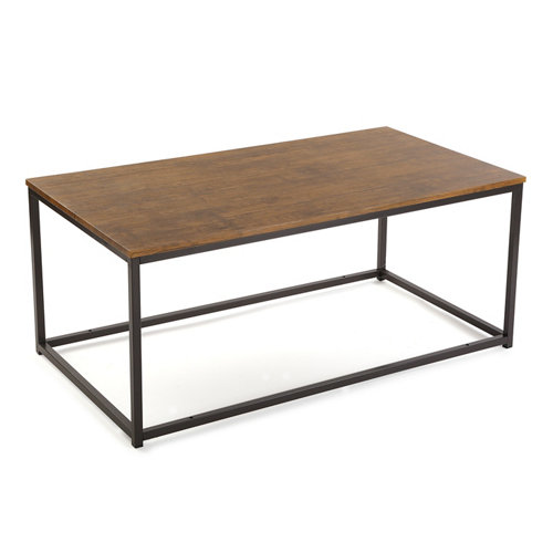 Mesa auxiliar serie kariba en color madera y negro 46x110x60cm