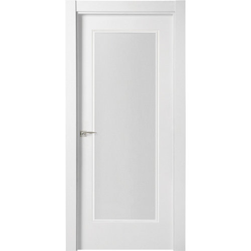 Puerta tacoma plus blanco apertura derecha con cristal 11x82,5 cm de la marca Blanca / Sin definir en acabado de color Blanco fabricado en Lacado